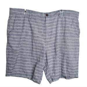 Jack O Neill Gray Striped Men's Walking Shorts Cotton Linen Men's Size 40